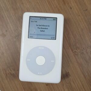 Vintage Apple IPod Photo 60GB A1099 White Color Screen MP3 Player Tested Works